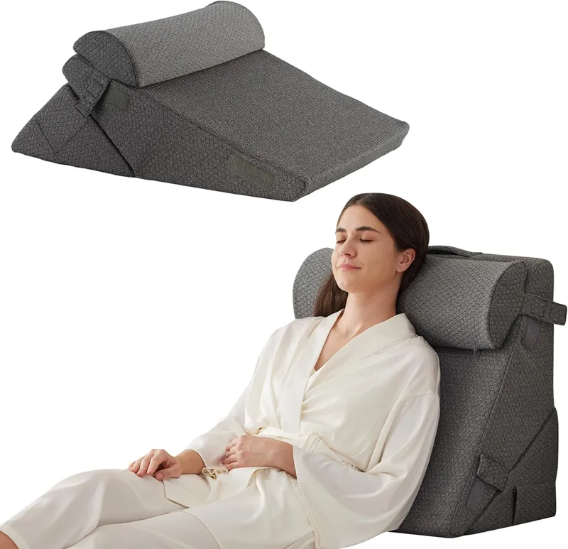 Bedluxe 3Pcs Orthopedic Bed Wedge Pillow Set